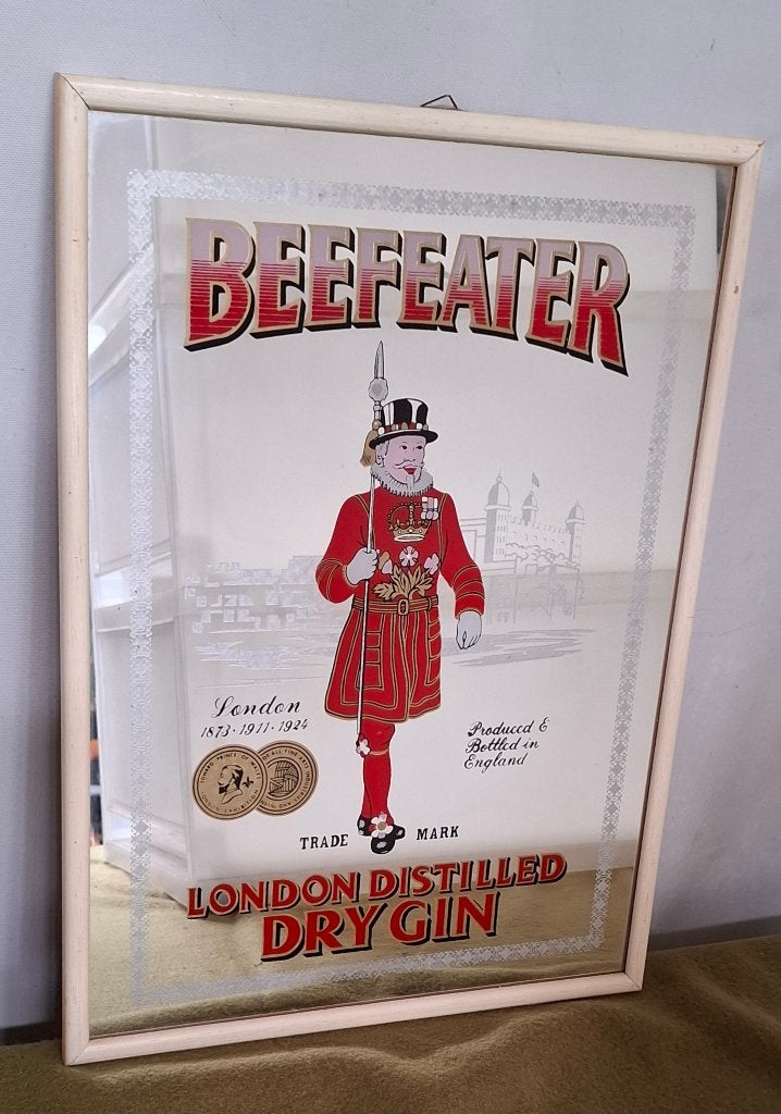 Vintage spiegel jaren '70 Beefeater Gin, Ophalen of Verzenden, Gebruikt, Overige typen