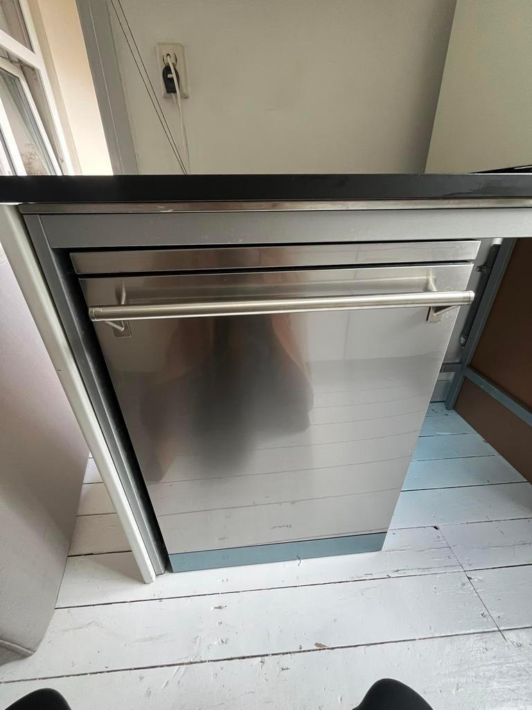 Smeg vaatwasser zilver roestvrijstaal (NIEUW), Ophalen, Minder dan 85 cm, Minder dan 10 liter, Nieuw