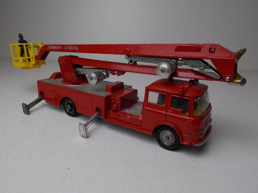 1964 Corgi MajorToys 1127 SIMON SNORKEL FIRE TRUCK Izgst (E), Ophalen of Verzenden, Zo goed als nieuw, Bus of Vrachtwagen, Corgi