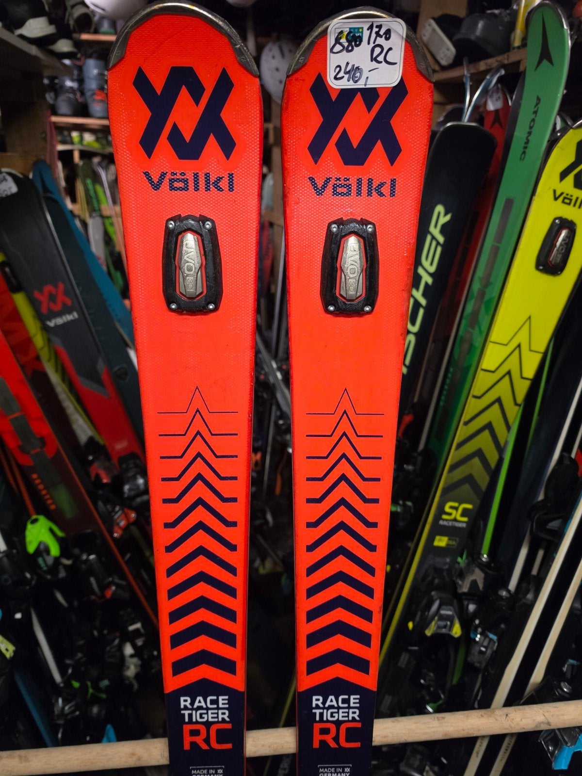170cm VOLKL RACETIGER RC UVO 880€ CARVE GEVORDERD TOP SKI