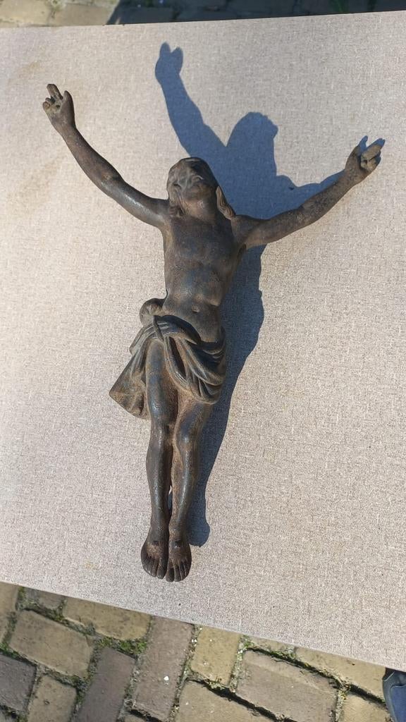 Gietijzeren corpus (Jezusfiguur voor aan een kruis) 42 cm, Ophalen of Verzenden