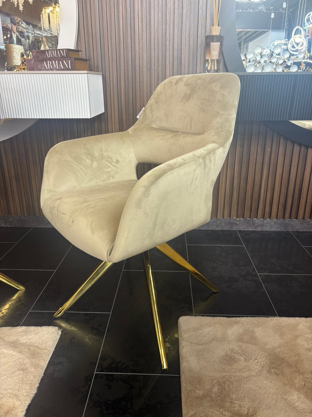Beige eetkamerstoel stoelen stoel nieuw draaibaar NEW, Huis en Inrichting, Overige materialen, Overige kleuren, Nieuw, Ophalen of Verzenden
