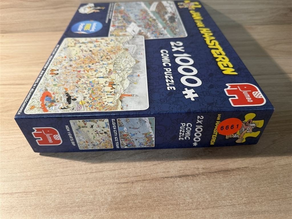 Jan van Haasteren - elfstedentocht - nieuwjaarsduik - 2in1 -, Verzenden, 500 t/m 1500 stukjes, Zo goed als nieuw