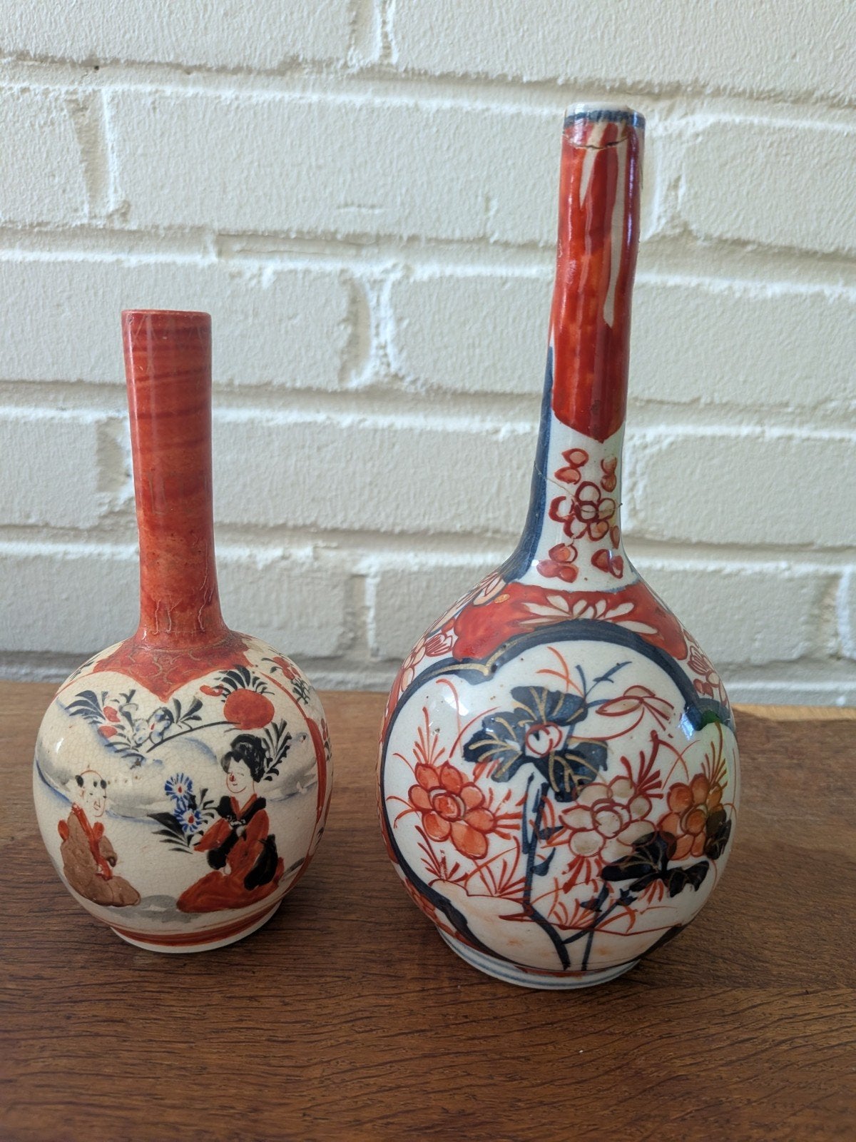 Antieke Japanse Imari vazen - Set van 2, Ophalen of Verzenden