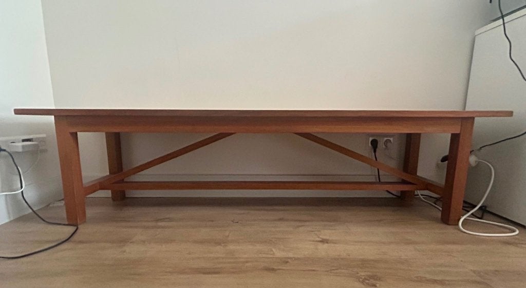 Mooi houten bankje, Ophalen, Zo goed als nieuw, 180 cm, Hout