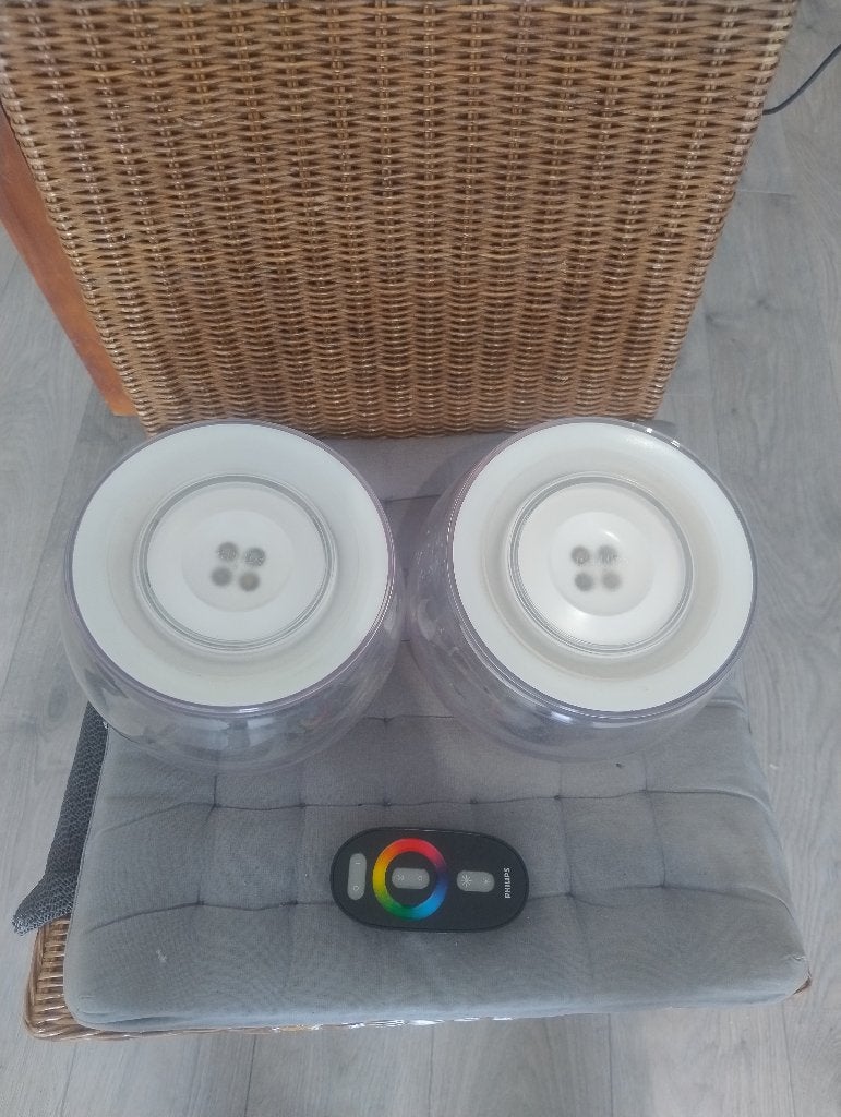 set van 2 Philips Living colors lampen incl AB, Gen 1, Ophalen of Verzenden, Gebruikt, Kunststof