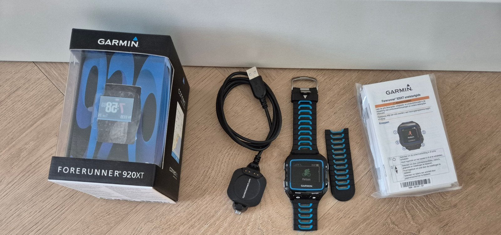 Garmin Forerunner 920XT GPS-horloge, Sieraden, Tassen en Uiterlijk, Sporthorloges, Zwart, Garmin, Ophalen of Verzenden, Zo goed als nieuw