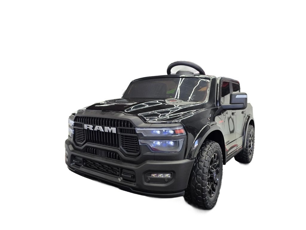 Elektrische Dodge RAM Rebel kinderauto 12 volt 2.4g zwart, Power wheels kinderauto, Info@power-wheel.nl, Nieuw, Ophalen of Verzenden