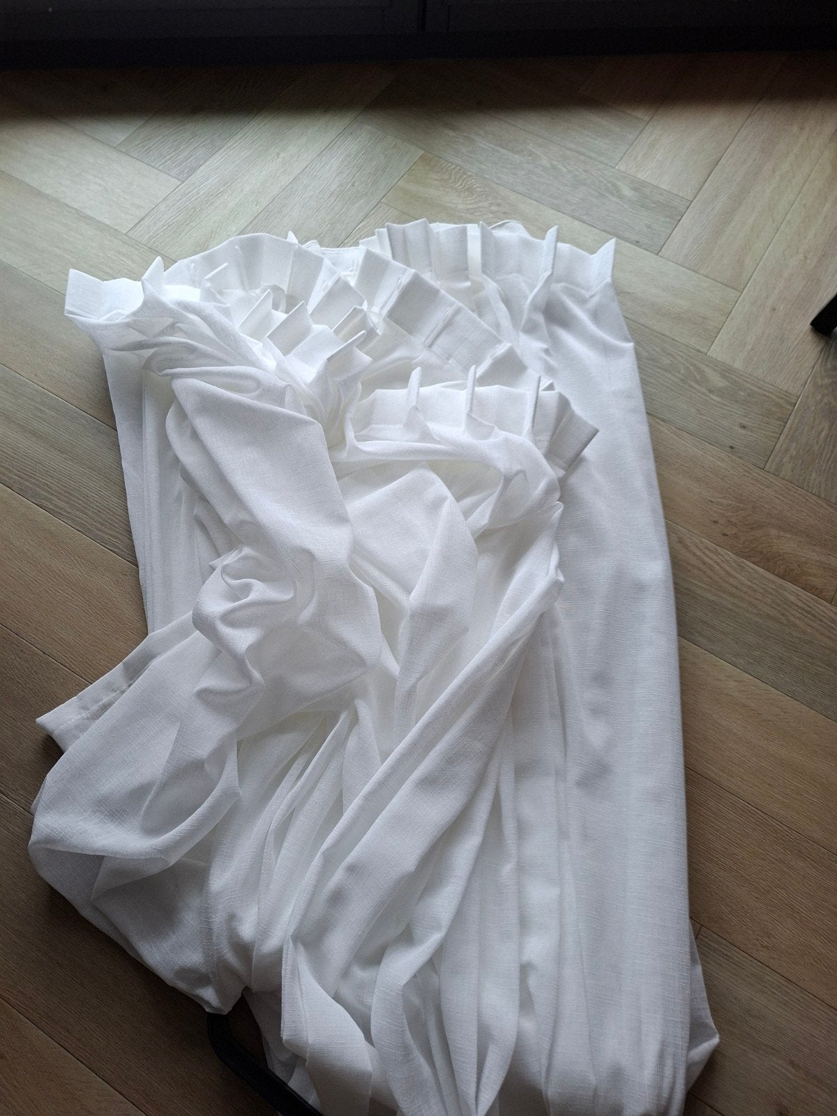 Vitrage inbetween NIEUW 330 breed/250 hoog Vadain off white, Vitrage, Overige merken, Wit, In te korten