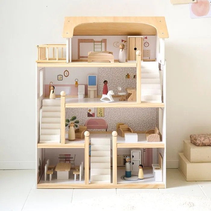Petit Amélie houten poppenhuis, Ophalen, Zo goed als nieuw, Poppenhuis