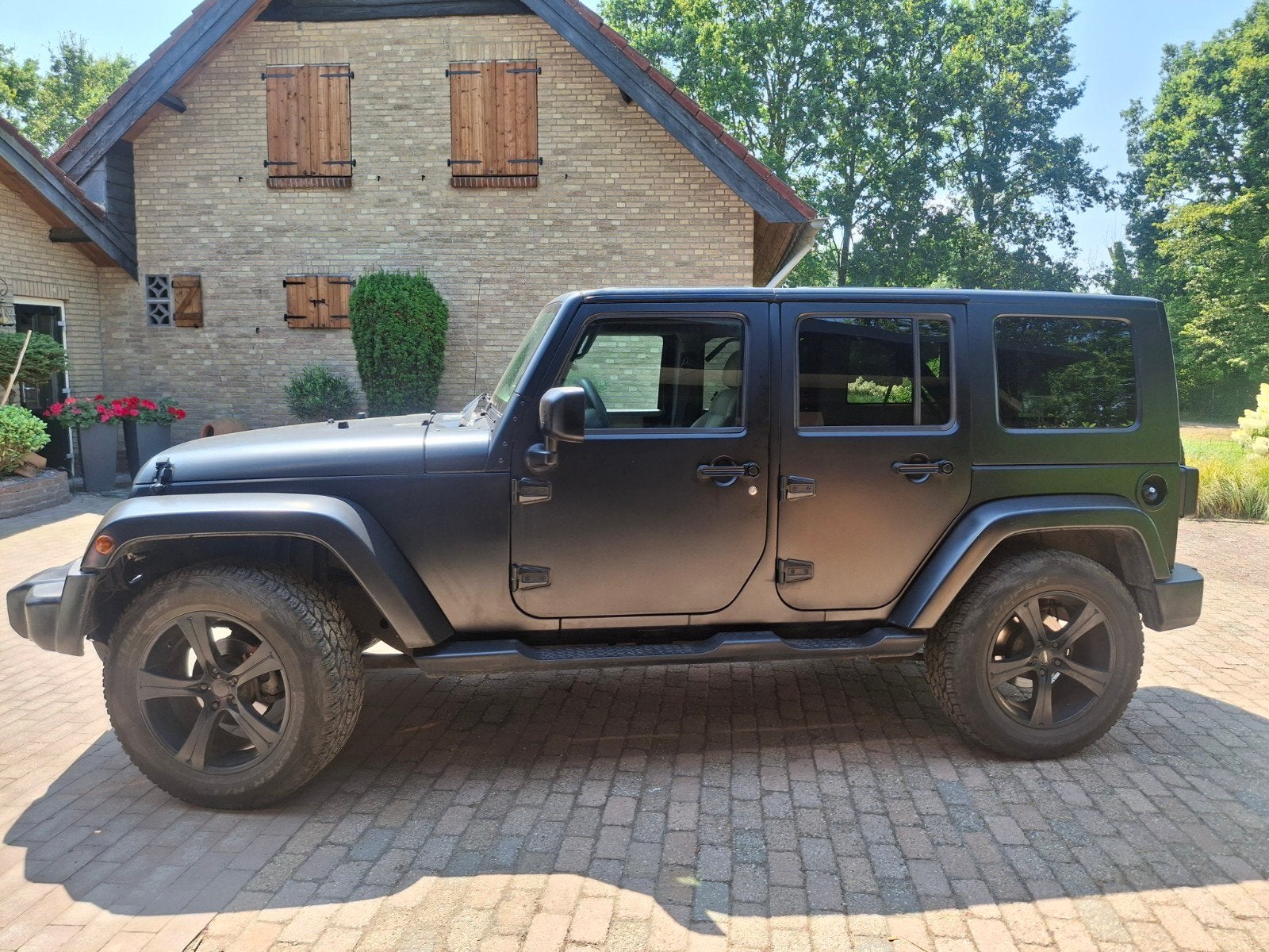 Jeep Wrangler 3.8 I Unlimited AUT 2007 Zwart, Auto's, 450 kg, Bedrijf, Vierwielaandrijving, 198 pk