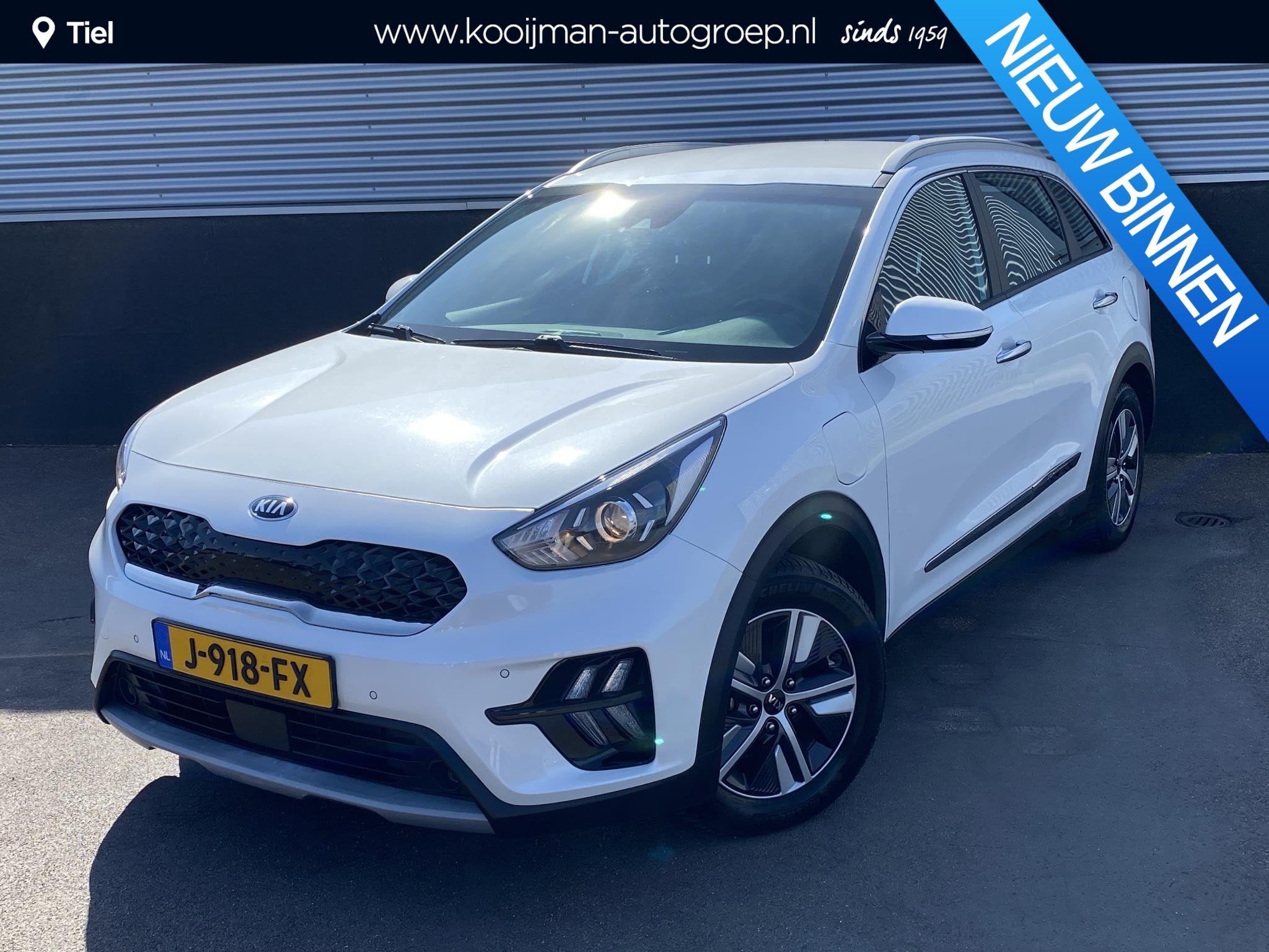 Kia Niro 1.6 GDi PHEV DynamicLine Trekhaak, Navigatie, Nieuw, Auto's, Kia, Gebruikt, Leder en Stof, Wit, Bedrijf