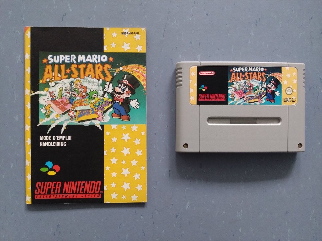 Super Mario All-Stars - Nintendo SNES PAL Game + handleiding, Gebruikt, 2 spelers, Ophalen of Verzenden, Vanaf 3 jaar
