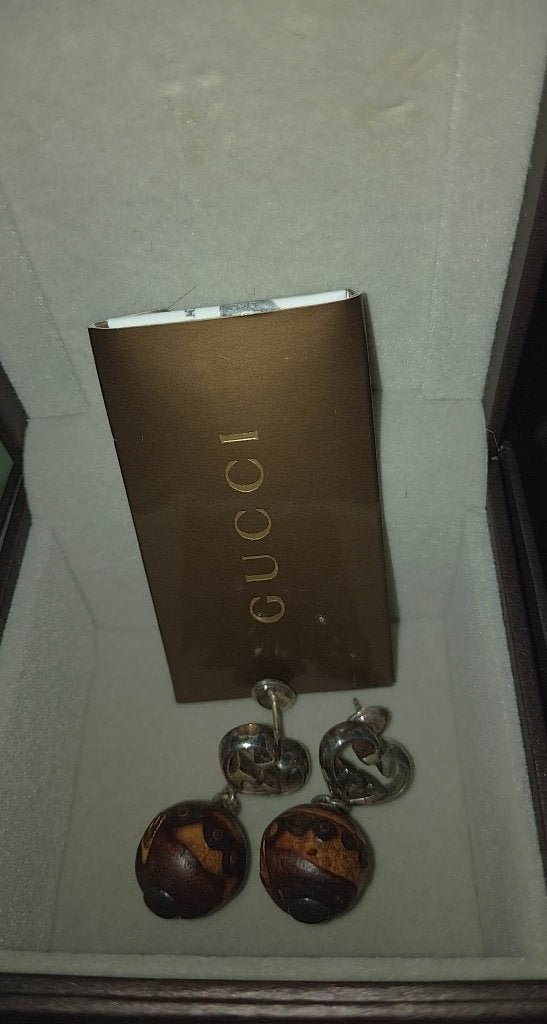 Gucci oorbellen met bamboo, Sieraden, Tassen en Uiterlijk, Oorbellen, Verzenden, Zo goed als nieuw, Knopjes of Stekers, Goud