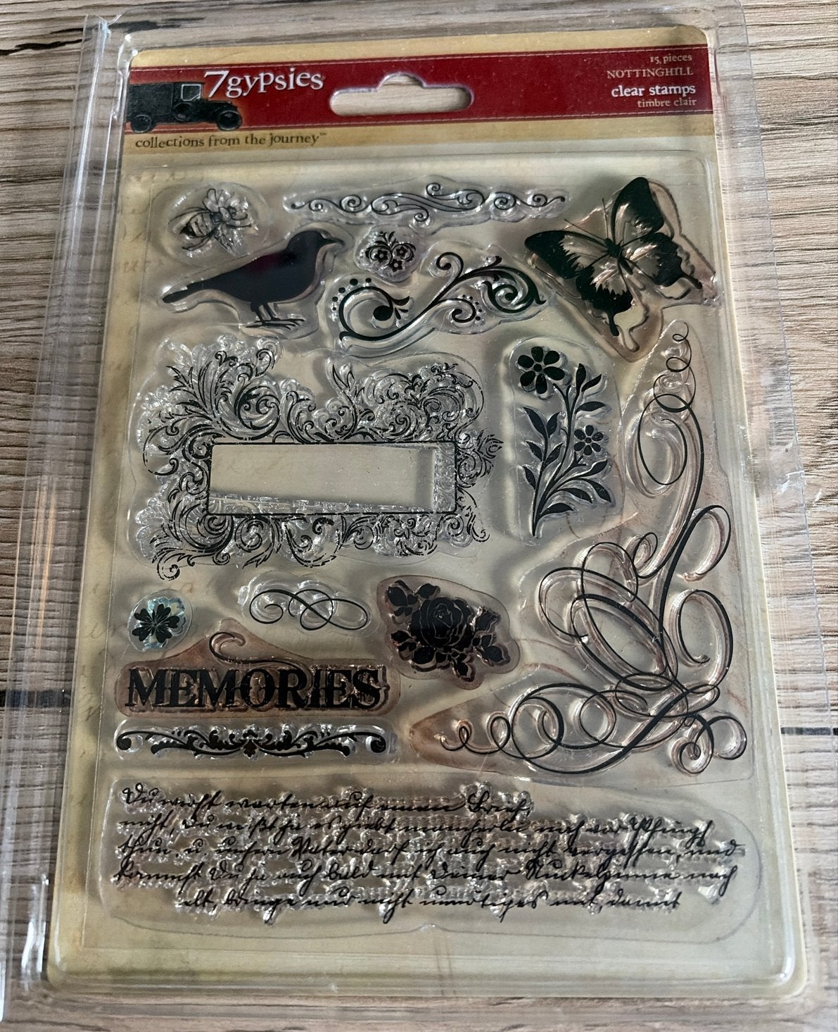 7gypsies Nottinghill Clear Stamps - 15 stuks, Hobby en Vrije tijd, Stempelen, Ophalen of Verzenden, Nieuw, Clearstamp