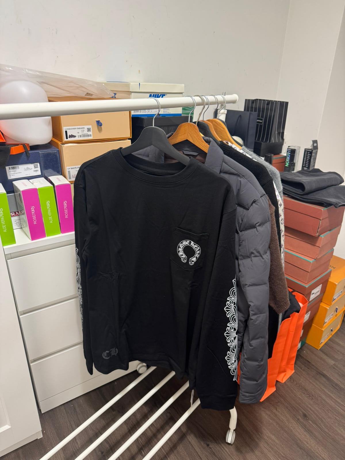 Chrome Hearts Long Sleeve T-shirt zwart, Ophalen of Verzenden, Nieuw, Zwart