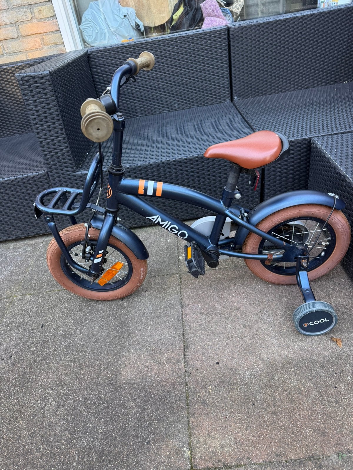 AMIGO 2Cool Jongensfiets 12 Inch, Ophalen, Terugtraprem, Zijwieltjes, Gebruikt