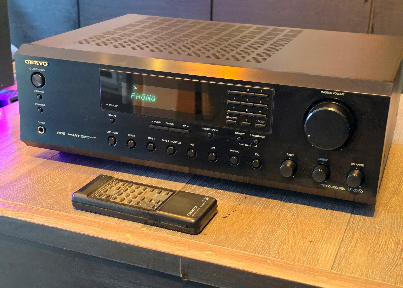 ONKYO TX-8255 • GARANTIE • PHONO • STEREO • AFSTANDBEDIENING, Japan, Refurbished, Ophalen of Verzenden, 60 tot 120 watt