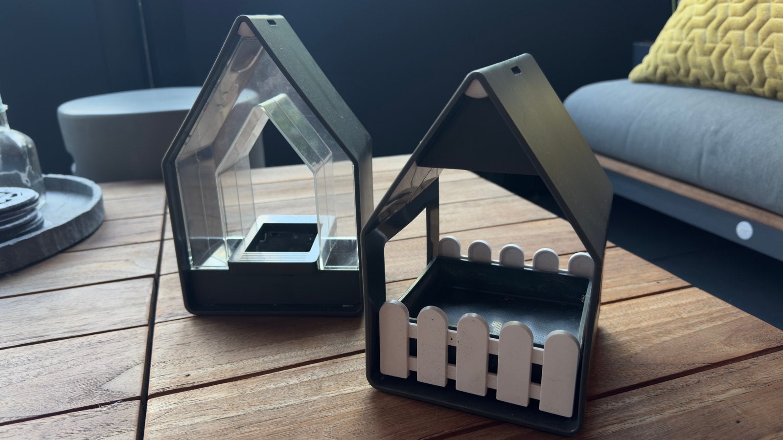 Decoratieve vogelhuisjes, voederhuisje en waterhuisje, Ophalen, Gebruikt