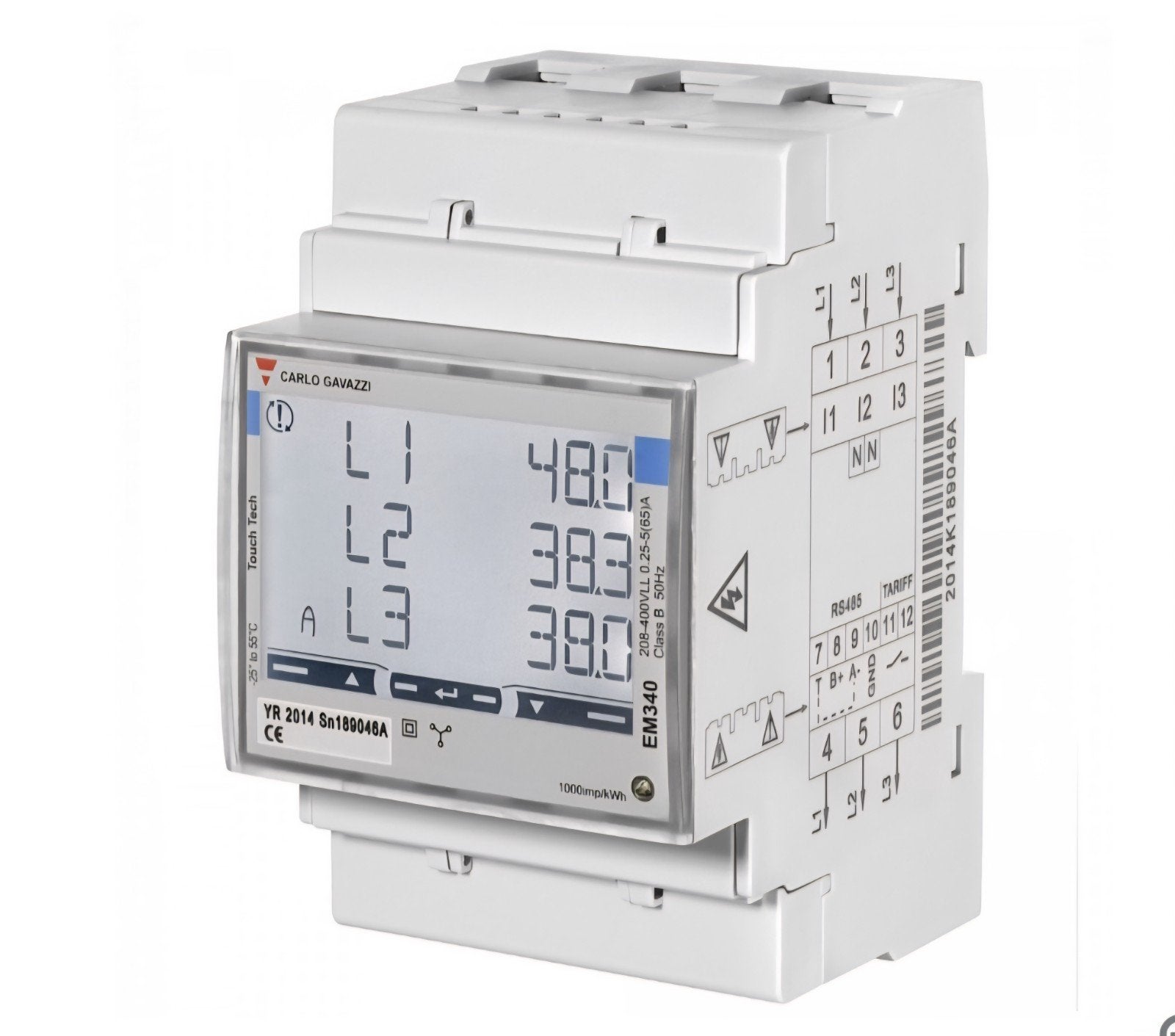 Carlo Cavazzi EM340 (Wallbox) kWh / elektriciteits meter.
Di, Ophalen, Nieuw