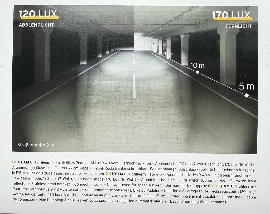Busch & Müller Lumotec IQ-XM Koplamp met grootlicht 170 lux, Waterbestendig, Voorlicht, Ophalen of Verzenden, Zo goed als nieuw