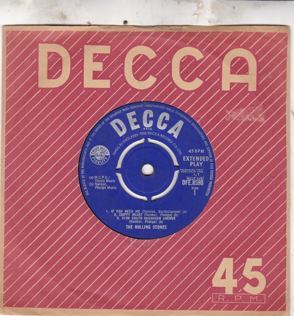 Rolling Stones ( E.P. 1964 ), Cd's en Dvd's, Vinyl Singles, Gebruikt, Pop, 7 inch, Ophalen of Verzenden