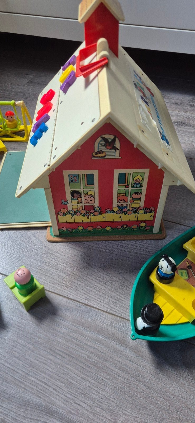 Vintage Fisher-Price School, Kinderen en Baby's, Speelgoed | Fisher-Price, Ophalen of Verzenden, Gebruikt, Speelset