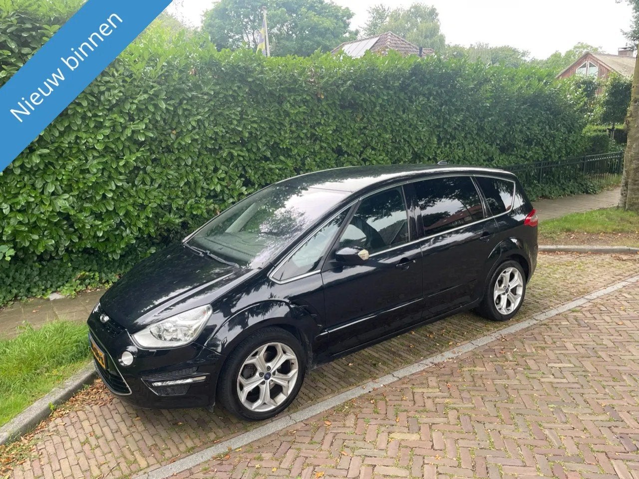 Ford S-Max 2.0 TDCi Titanium Automaat 7p. Navi, Auto's, Euro 5, Zwart, 1589 kg, 7 stoelen