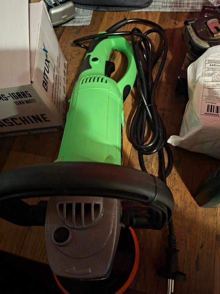 Nieuwe Polijstmachine 1500W met Vacht en 225mm Pads Set, Ophalen of Verzenden, Nieuw, 1200 watt of meer, Overige typen