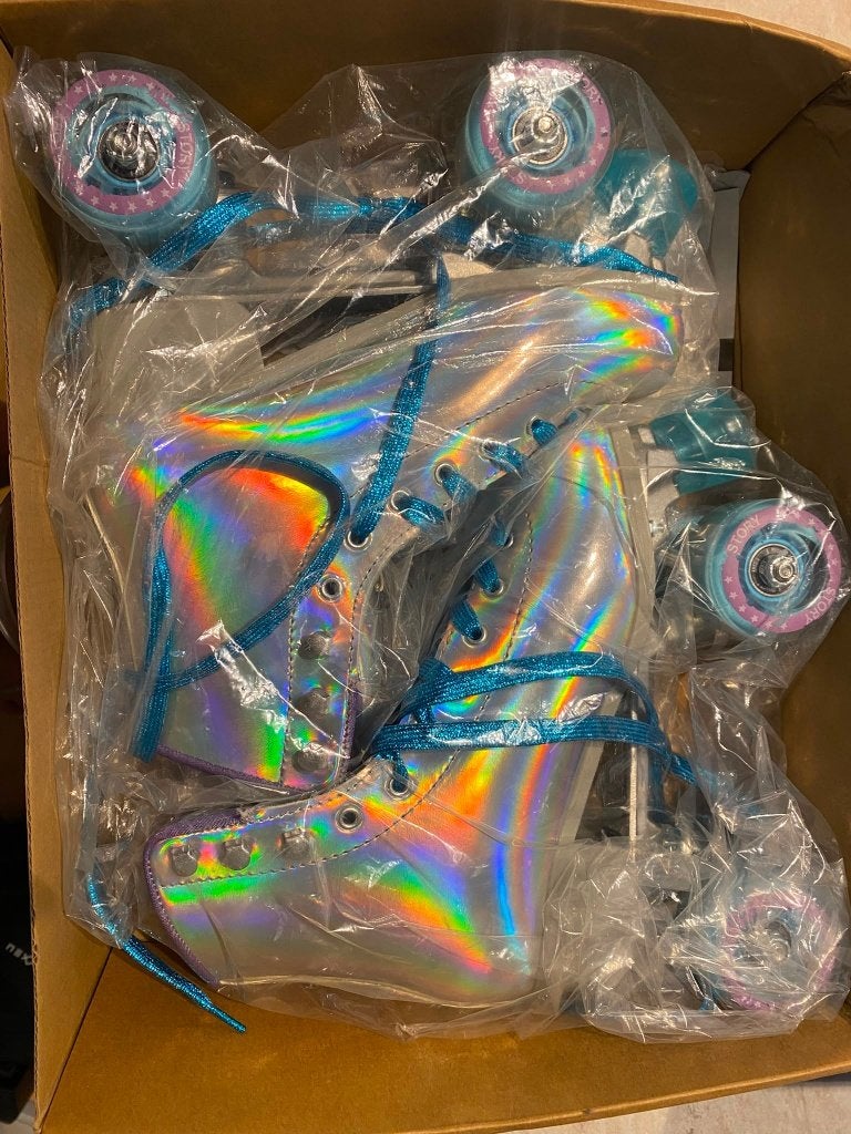 Story Glacier Quad Skates - Holografisch - Maat 39, Verstelbaar, Overige typen, Zo goed als nieuw, Dames