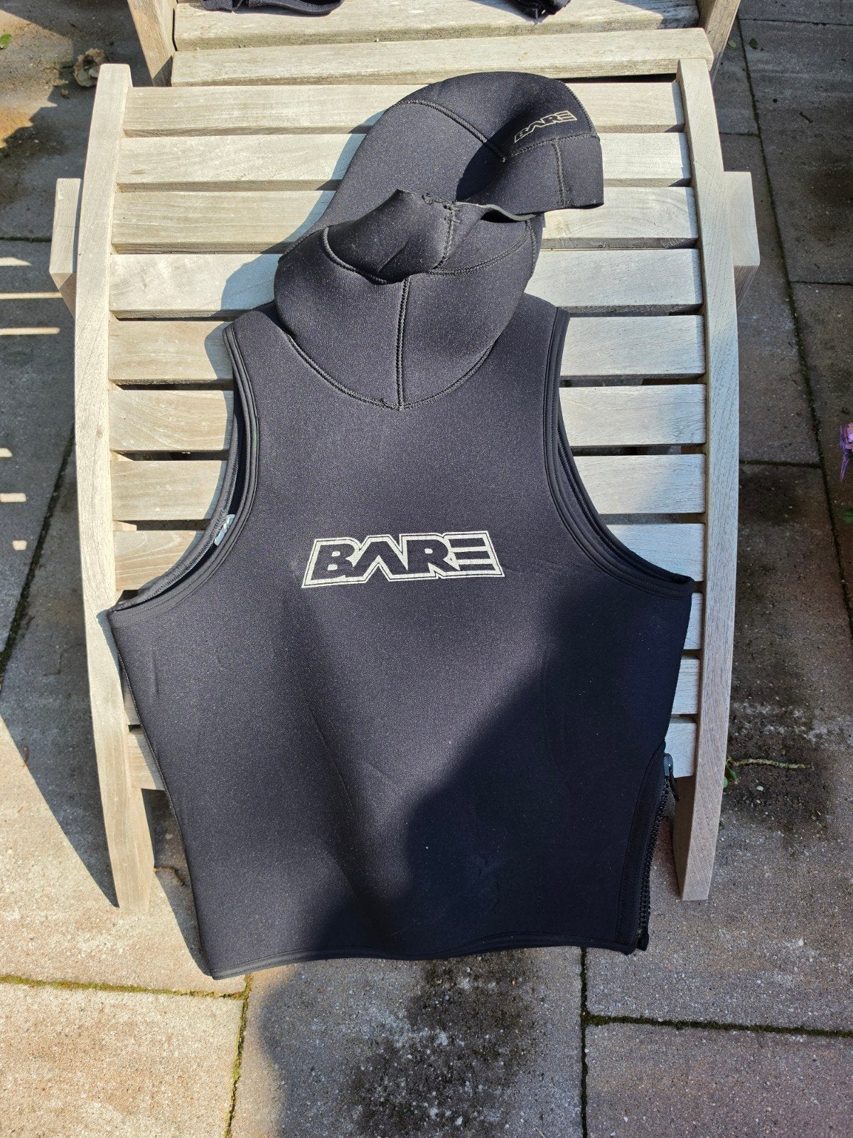 BARE Wetsuit Vest met Capuchon - Maat ML/MG, Wetsuit, BARE, Ophalen of Verzenden, Zo goed als nieuw