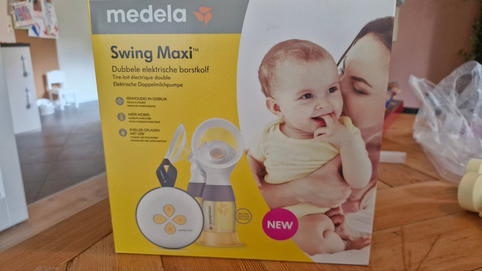 Medela Swing Maxi Dubbele Elektrische Borstkolf, Ophalen of Verzenden, Gebruikt