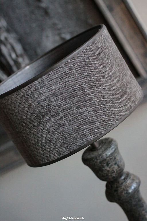 *NEW* Lampenkap antraciet met donkere bies maat M, L, XL, Huis en Inrichting, Www.jufbrocante.nl, Www.jufbrocante.nl, Nieuw, Ophalen of Verzenden