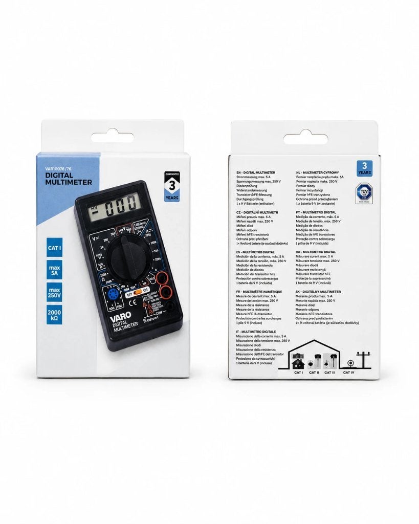 VARO digitale multimeter VAR10076/26, Doe-het-zelf en Verbouw, Ophalen of Verzenden, Multimeter