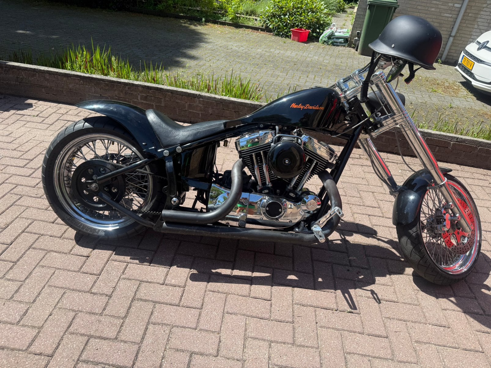 Unieke Custom Chopper - Zwart, krachtig en stijlvol, Chopper, Gebruikt, Particulier, Handgeschakeld