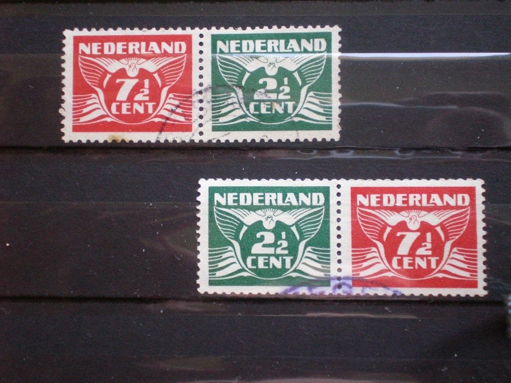 Vliegende duif 379 A-379B gebruikt ( V 562)....€ 0,30, Postzegels en Munten, Postzegels | Nederland, Verzenden