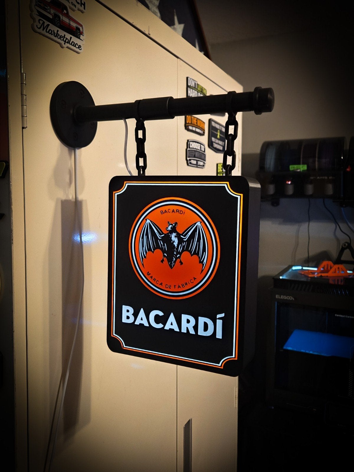 Dubbele Bacardi LED Lichtbak - Eyecatcher voor elke ruimte, Verzamelen, Merken en Reclamevoorwerpen, Ophalen of Verzenden, Nieuw
