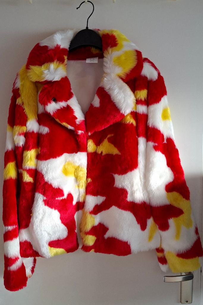 Oeteldonkse bontjas Carnaval maat 36-38, Kleding | Dames, Carnaval, Party Explosion, Ophalen of Verzenden, Zo goed als nieuw