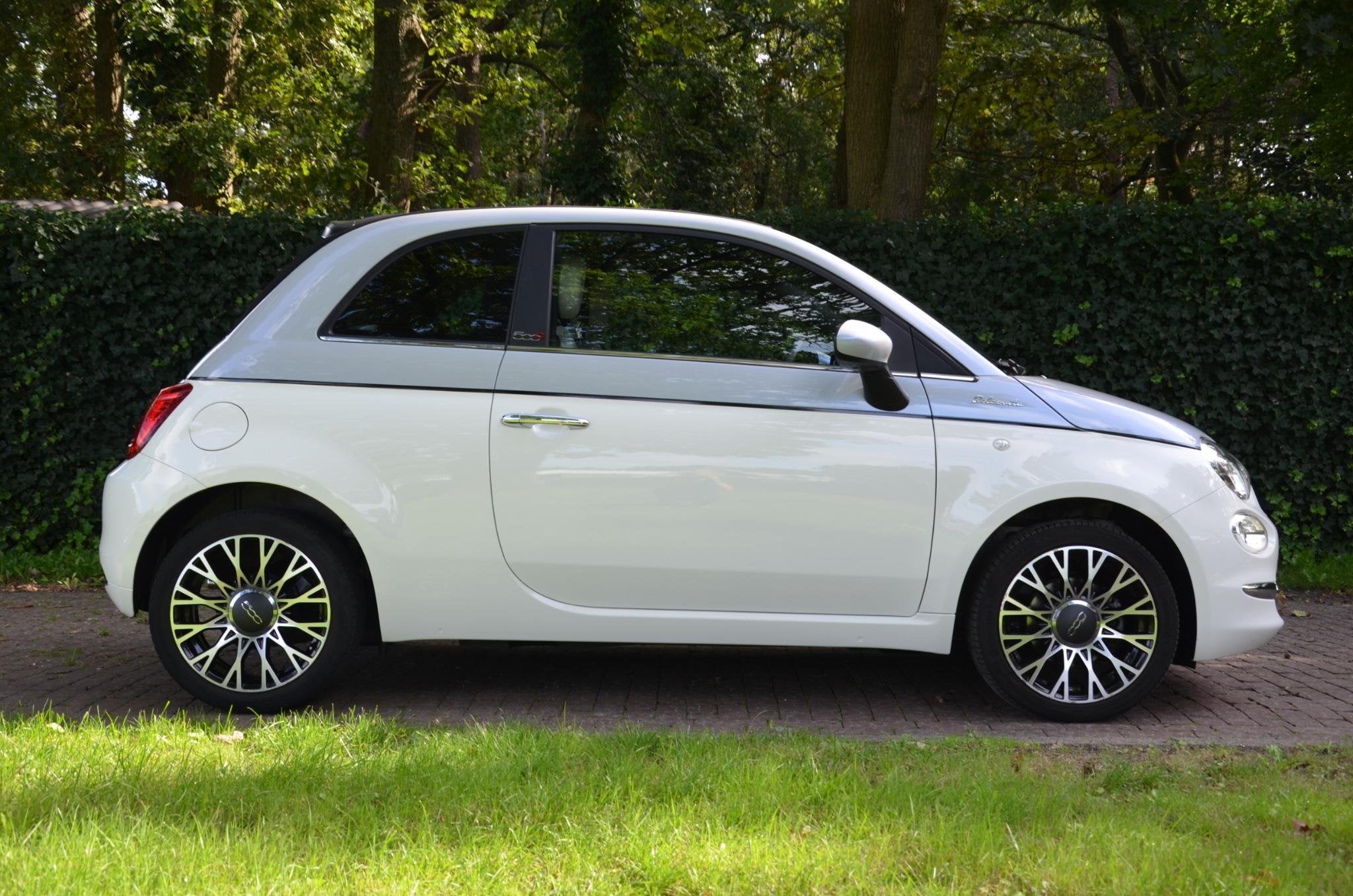 Fiat 500 C 1.0 Hybrid Dolcevita Navigatie/Pdc/Ecc/Apple Carp, Auto's, Voorwielaandrijving, Stof, Euro 6, Cabriolet