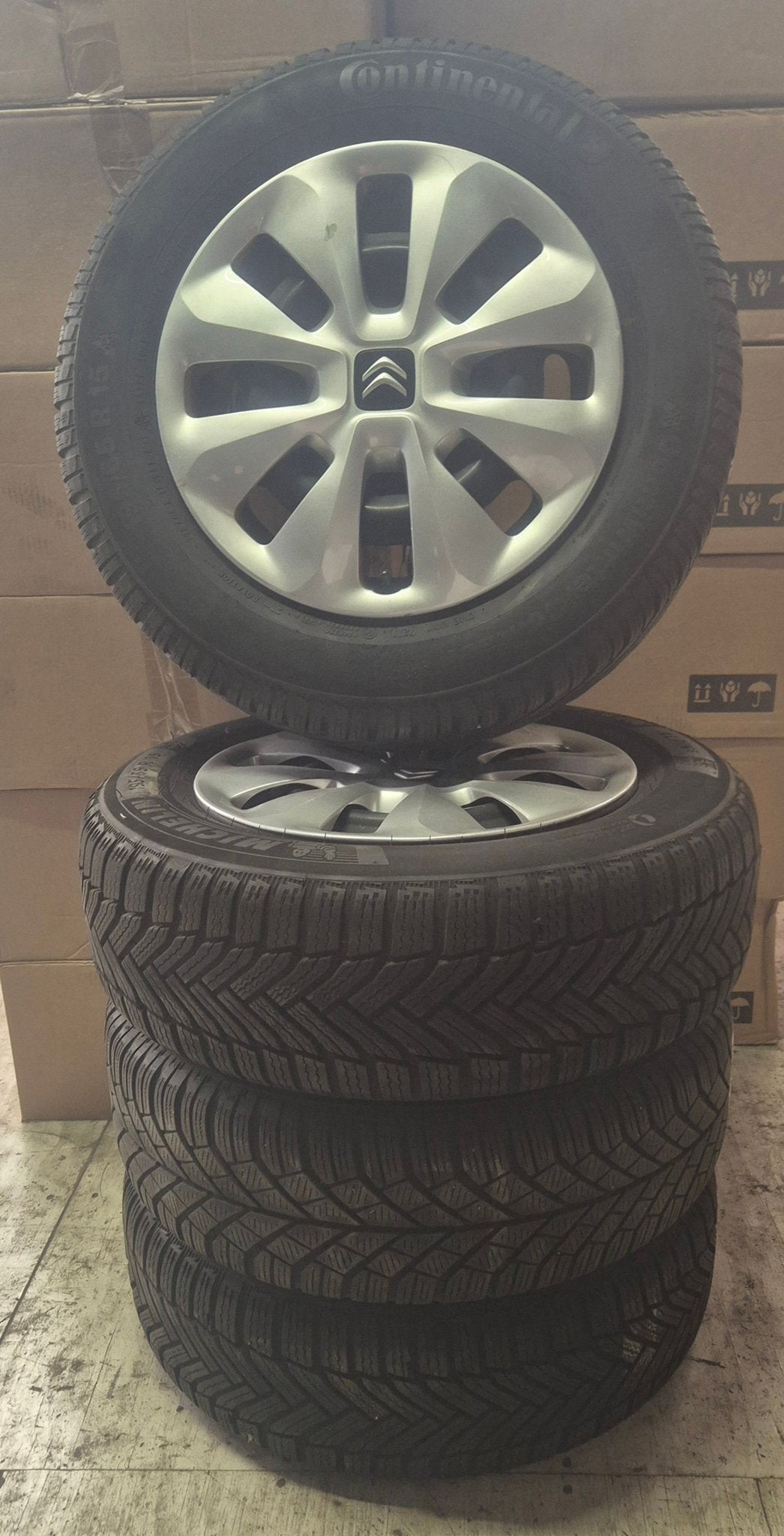15 inch stalen winterset voor een: Citroen C4 04 / 18 (16), Gebruikt, 15 inch, -, -