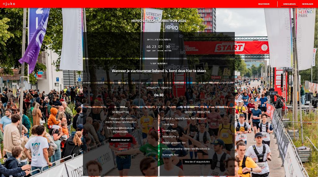 Deelname Ticket Marathon Utrecht, Overige typen, Nieuw, Hardlopen, Ophalen