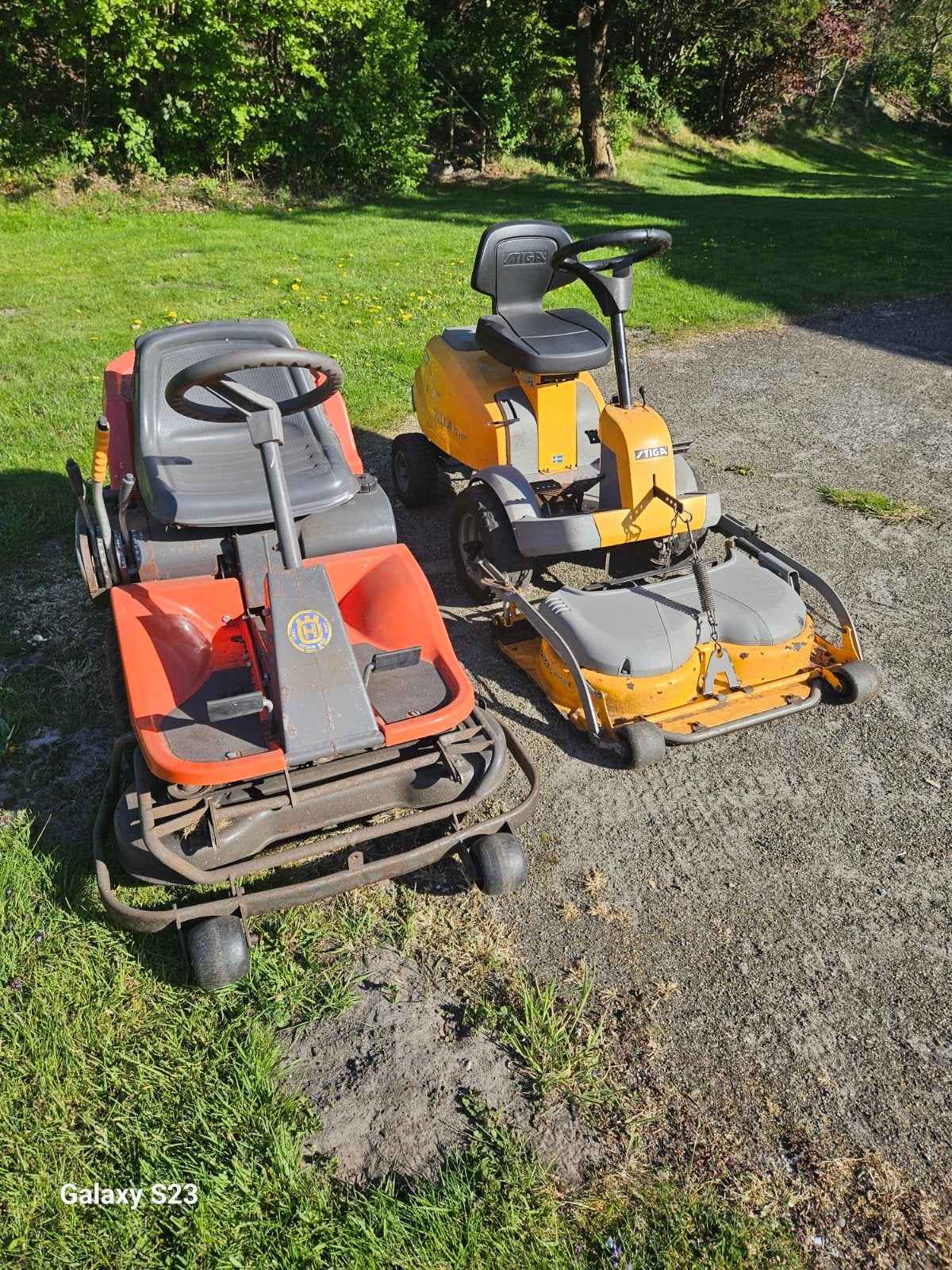 husqvarna rider stiga villa zitmaaier hst grasmaaier f, Ophalen of Verzenden, Gebruikt, Mulchfunctie, Minder dan 90 cm