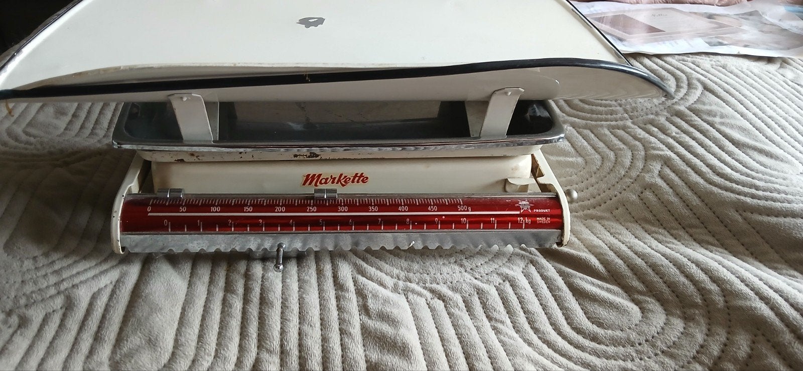 Vintage Markette Babyweegschaal, Ophalen of Verzenden, Gebruikt, Overige typen