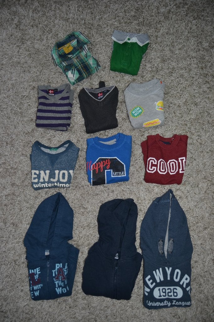 Kinderkleding kledingpakket 11 truien vesten maat 86, Ophalen of Verzenden, Gebruikt, Maat 86
