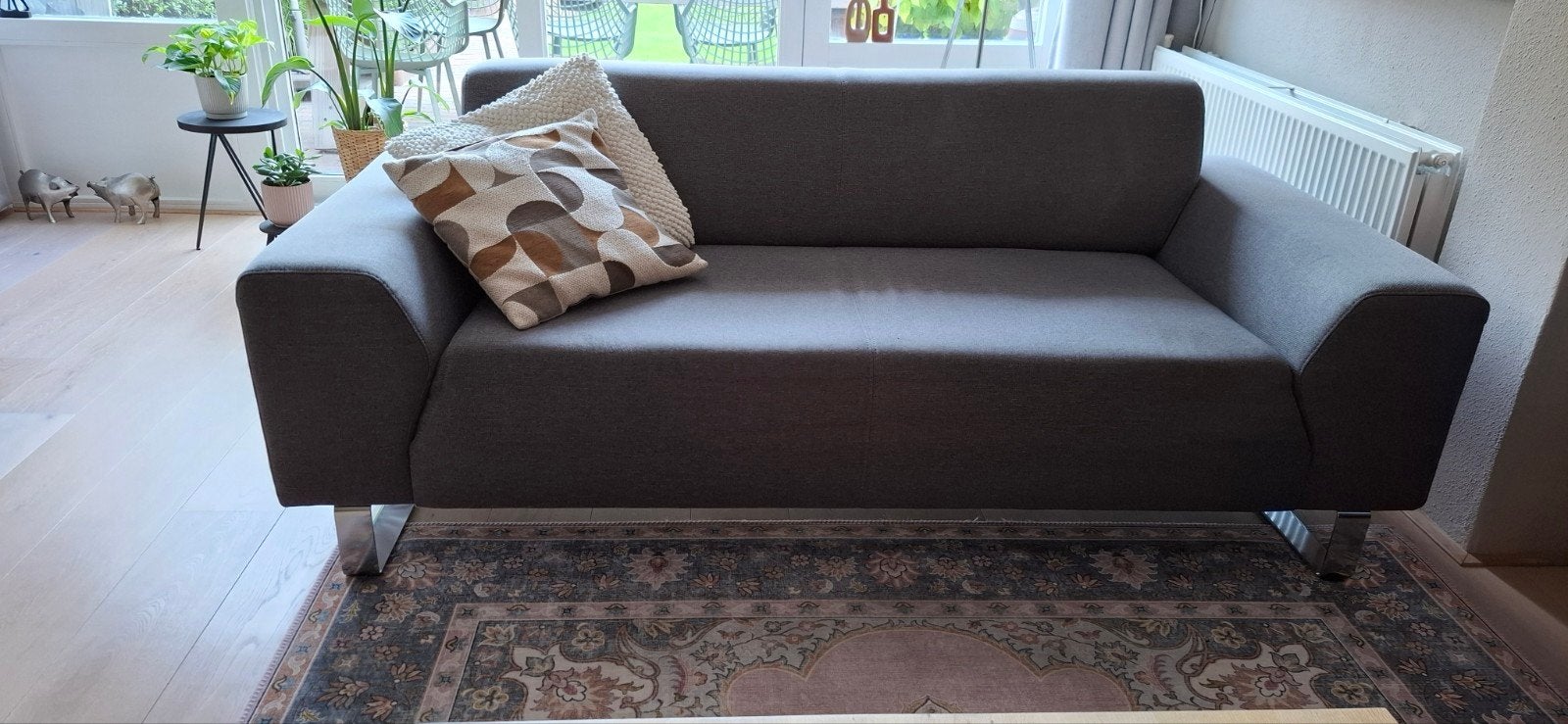 NETTE grijze 3 en 2,5 ZITS MONTEL BANKEN, Huis en Inrichting, Ophalen, Gebruikt, 75 tot 100 cm, 200 tot 250 cm
