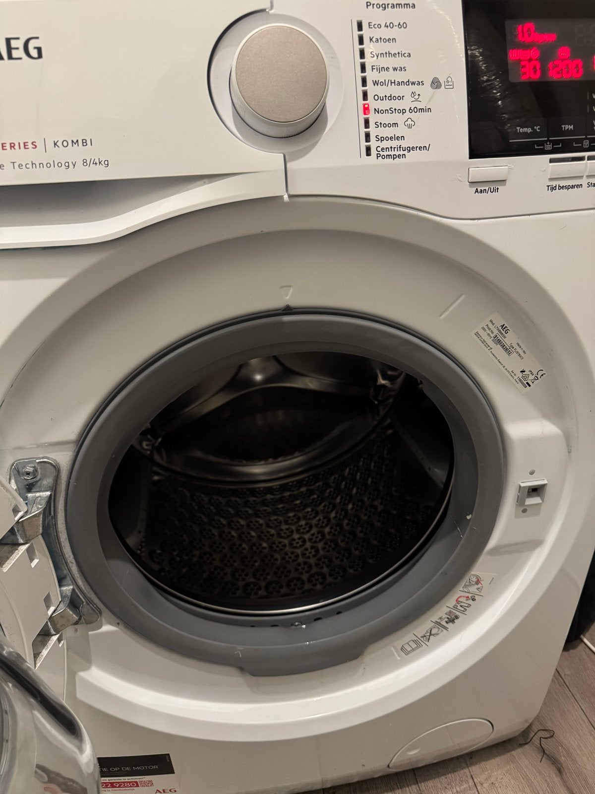 AEG 7000 SERIES KOMBI Wasmachine/Droger - Zo goed als nieuw, Witgoed en Apparatuur, Wasmachines, Ophalen, 1200 tot 1600 toeren