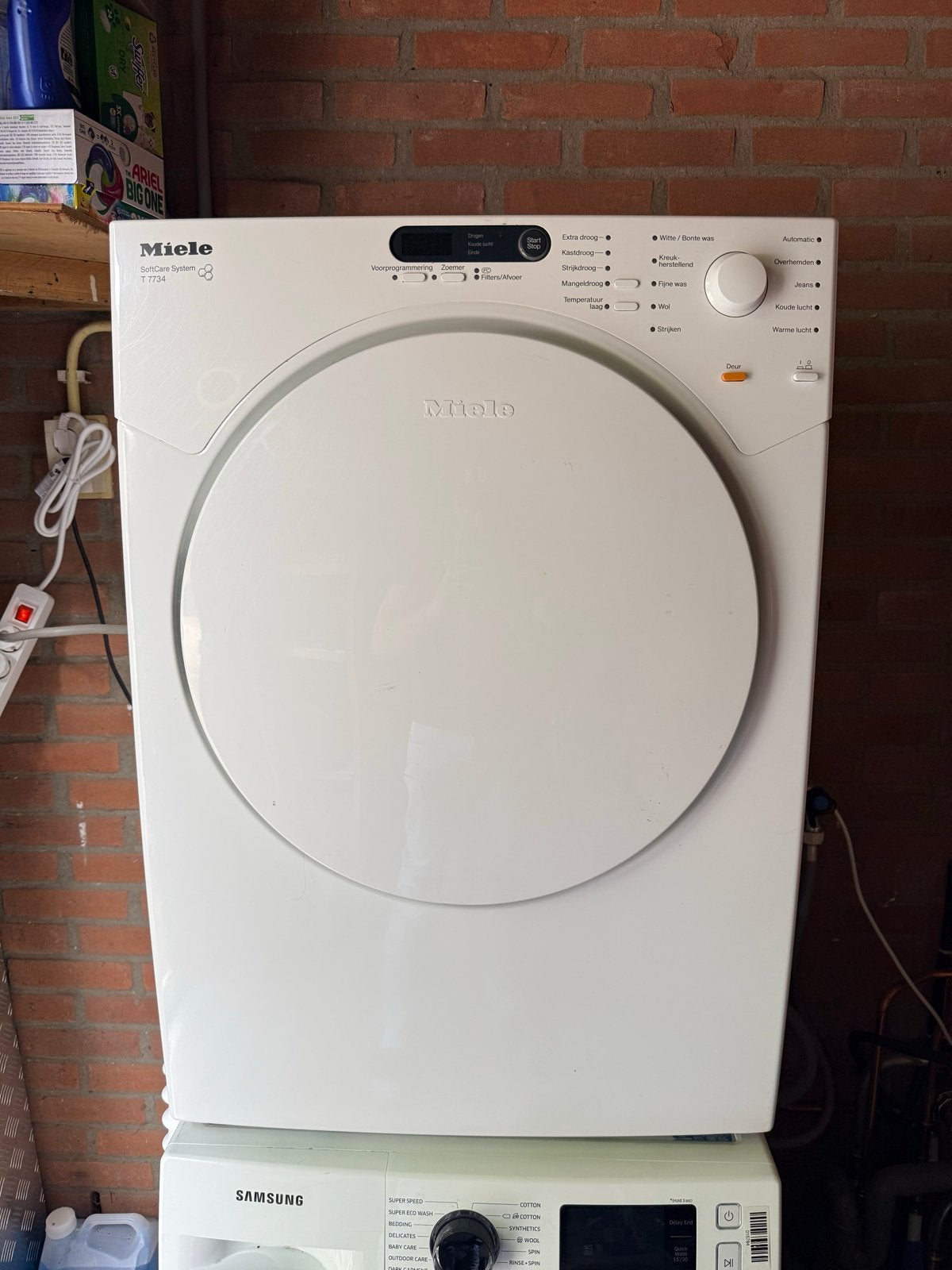 Miele T7734 Softcare  - Uitstekende staat, weinig gebruikt, Witgoed en Apparatuur, Wasdrogers, Ophalen, 6 tot 8 kg, Zo goed als nieuw