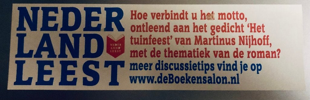Bladwijzer / boekenlegger Nederland leest / de boekensalon, Ophalen of Verzenden, Nieuw, Tekst