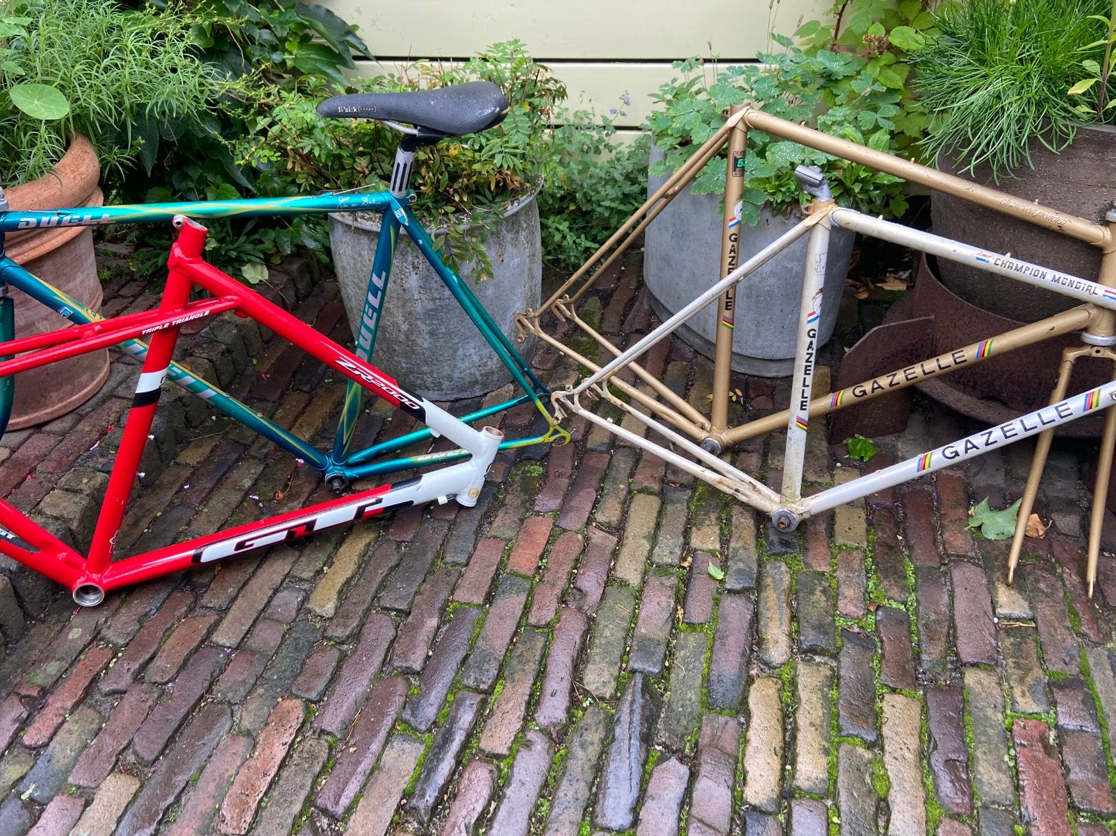 4x racefiets frame vintage gazelle duell GT, Fietsen en Brommers, Fietsen | Racefietsen, Ophalen, Zo goed als nieuw, Gazelle, 10 tot 15 versnellingen