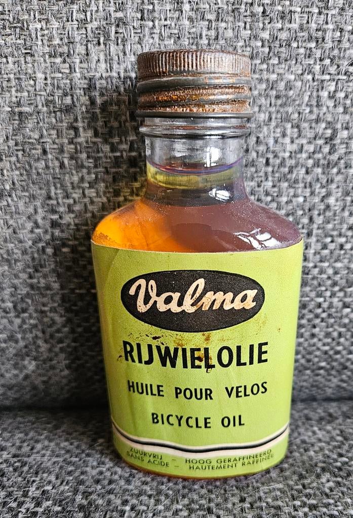 Vintage Valma Rijwielolie Flesje - Fietsolie, Verzamelen, Ophalen of Verzenden, Gebruikt, Gebruiksvoorwerp